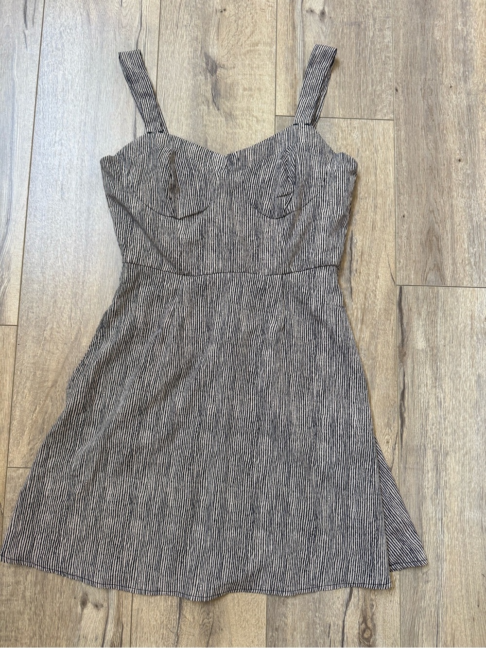 Volcom brand new Striped Sweetheart Mini Dress in Black and White